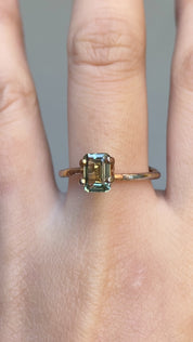 1.55ct エメラルドカット グリーンサファイア モンタナ産 SF343
