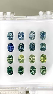 【一点物】エミリーリング ・0.83ct・非加熱マダガスカル産ブルーグリーンサファイア・K14YG