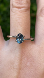 1.11ct Oval Cut Teal Blue Montana Sapphire SO708