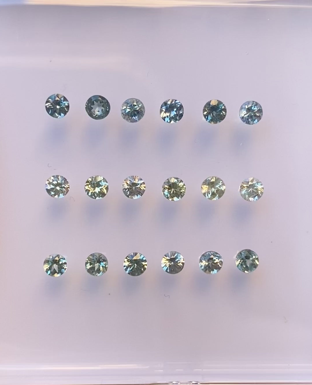 0.15ct Calibrated Round Montana Sapphires Green (2.9mm) CS135
