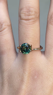2.24ct ラウンドカット パルティブルーグリーンサファイア オーストラリア産 SR301