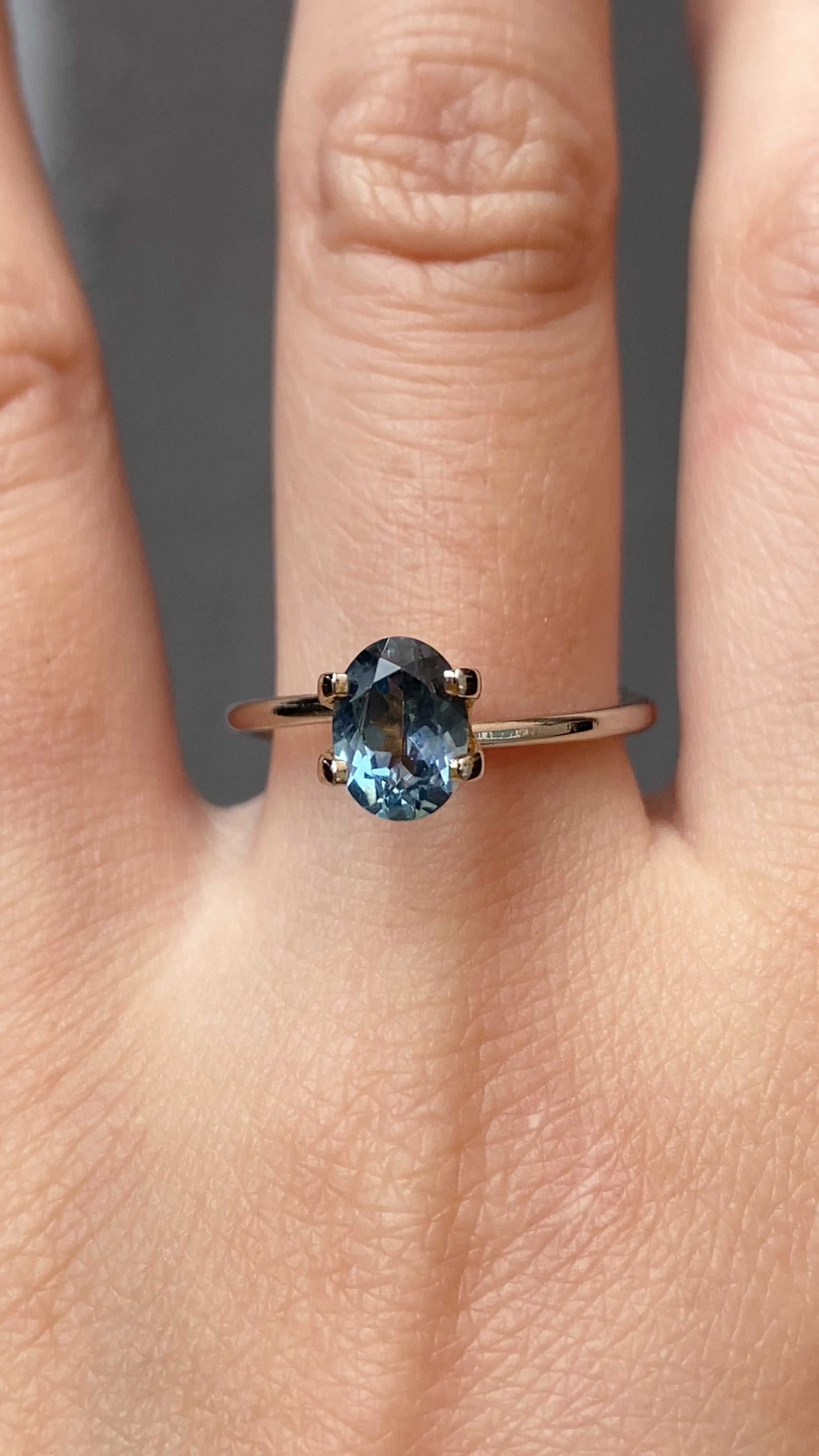 1.38ct Oval Cut Teal Blue Montana Sapphire SO444