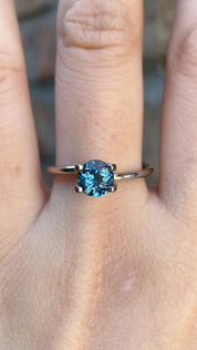 1.11ct Round Cut Teal Blue Montana Sapphire SR264