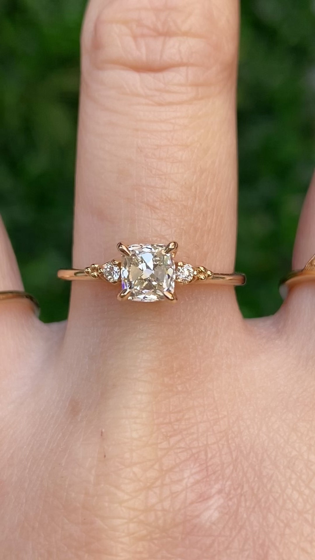 Estel Ring, 0.84st Cushion Diamond | GIA Certified