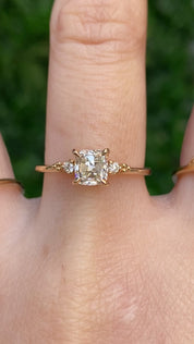 Estel Ring, 0.84st Cushion Diamond | GIA Certified