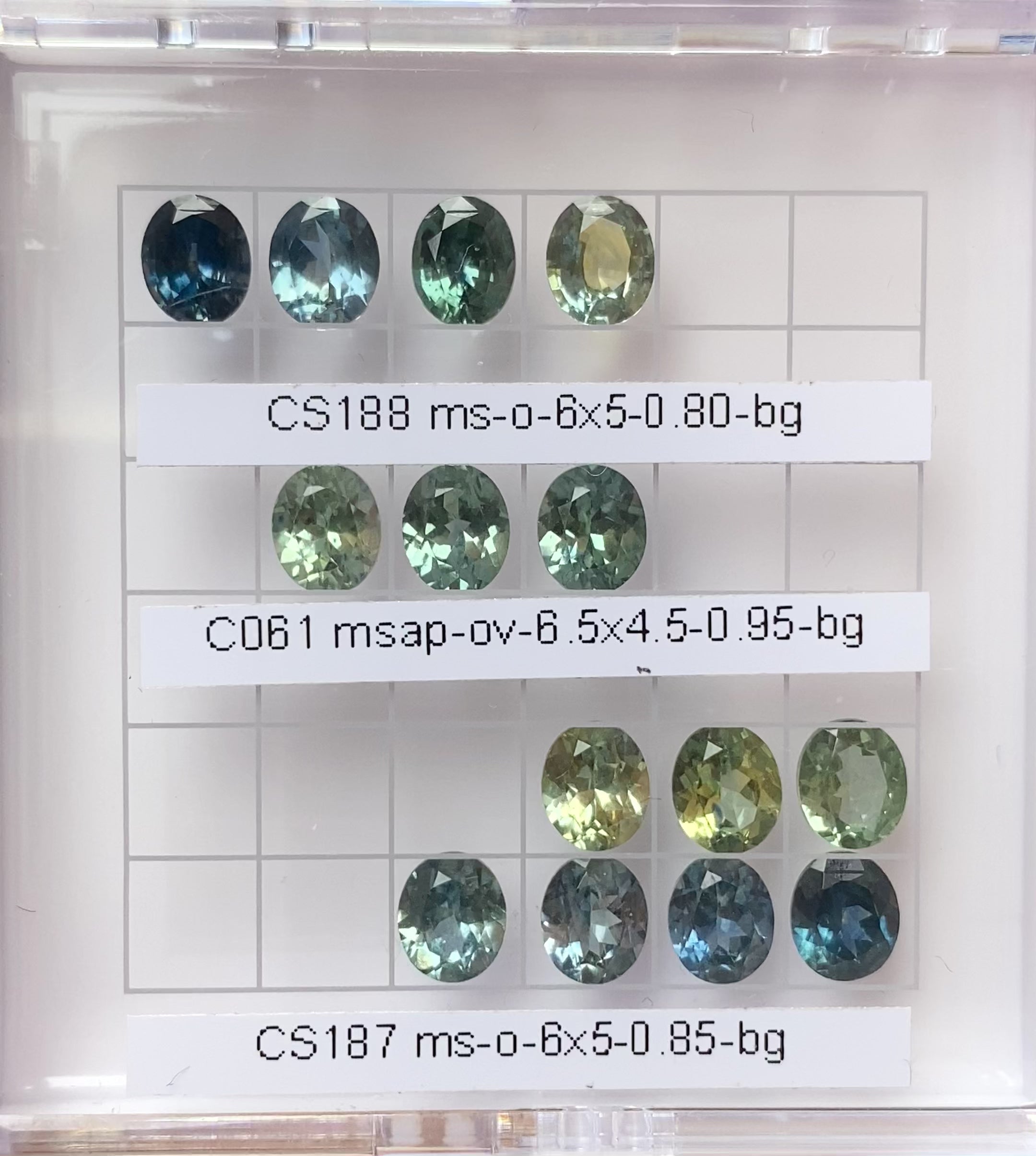 0.80-0.95ct Calibrated Oval Montana Sapphires (6.0-6.5mm)