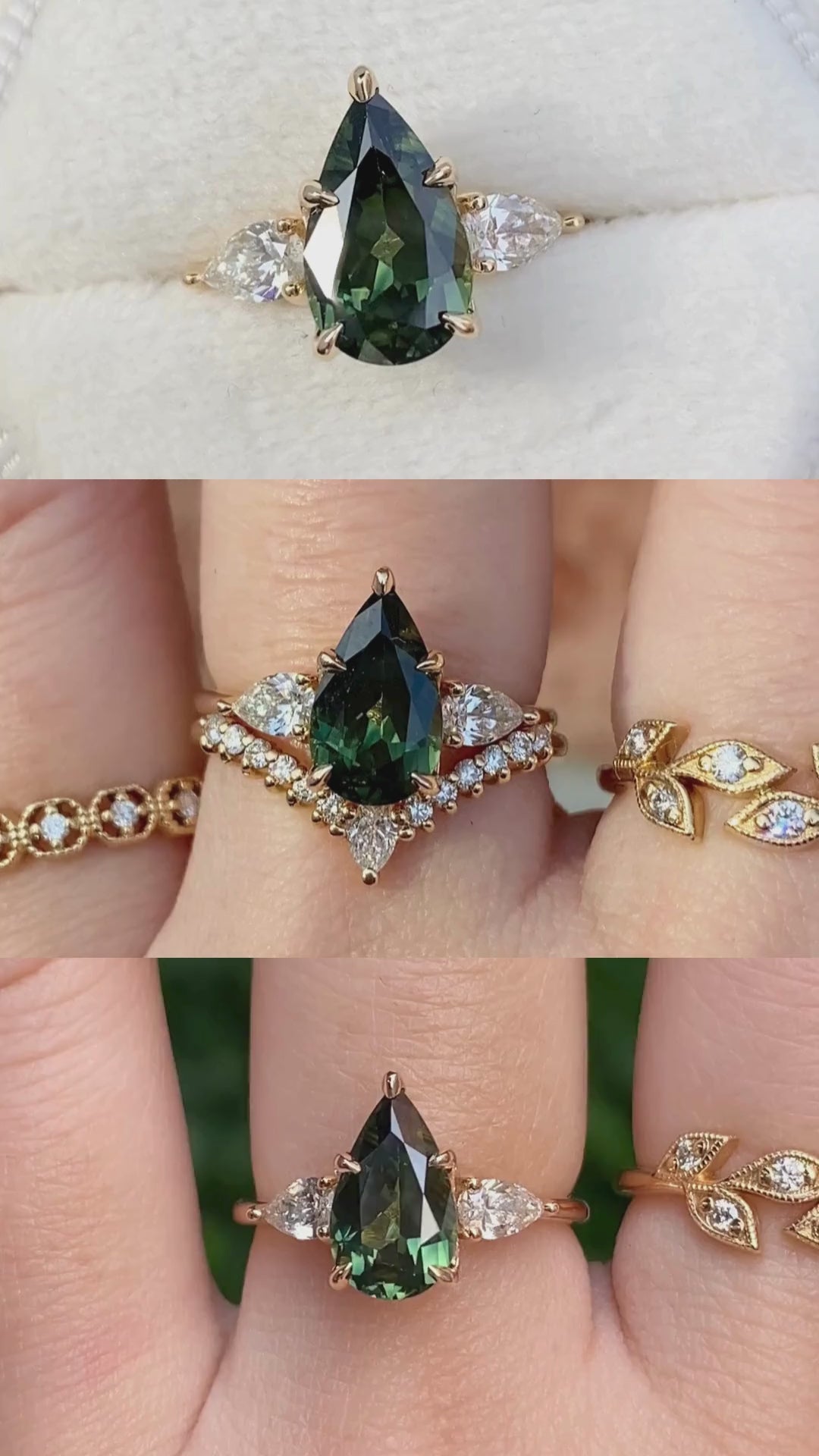 Claire Ring 2.02ct Green Sapphire, 14k Yellow Gold (One of a kind)