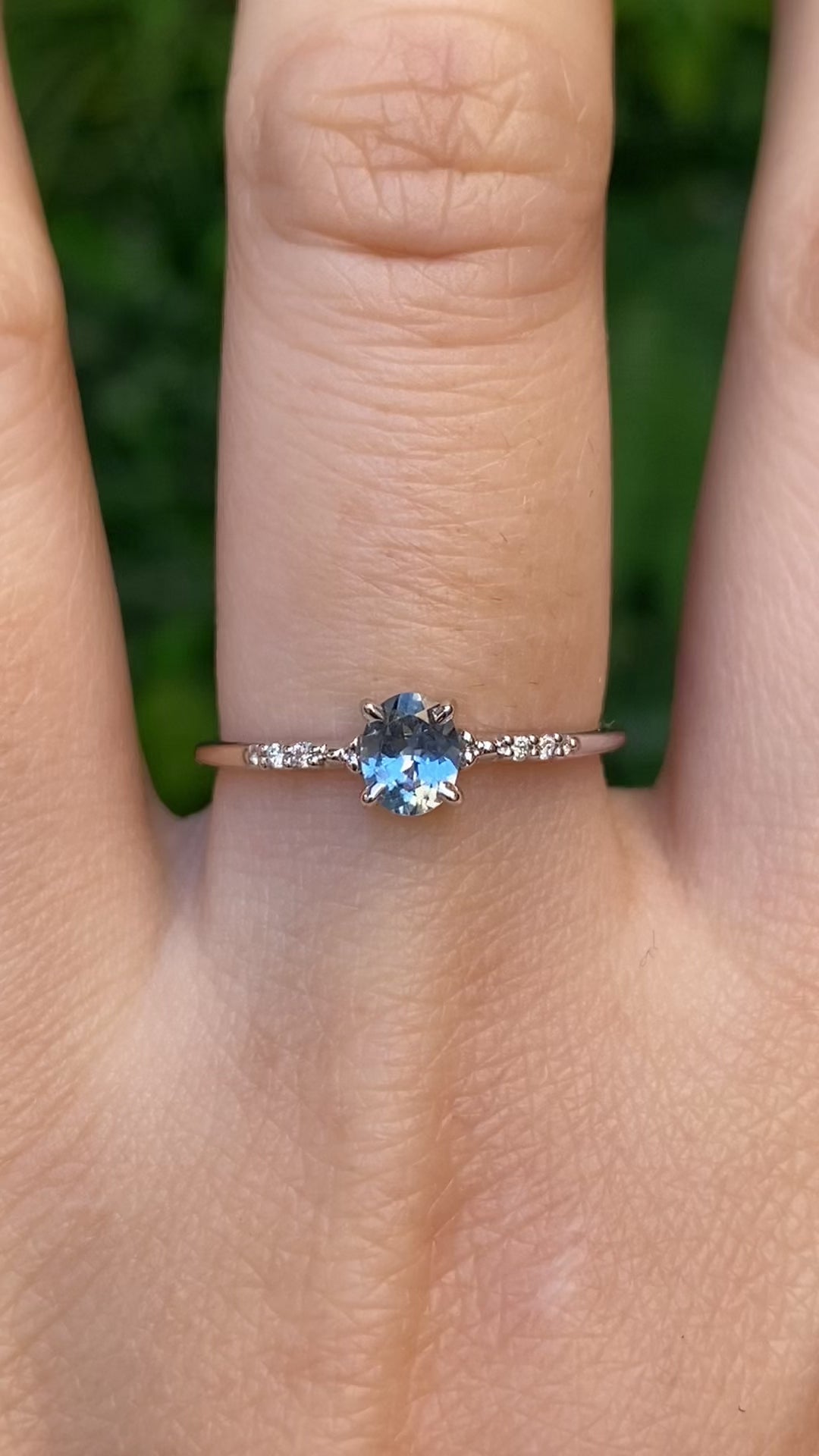 エロイーズリング　ブルーサファイア　0.45ct　14Kイエローゴールド