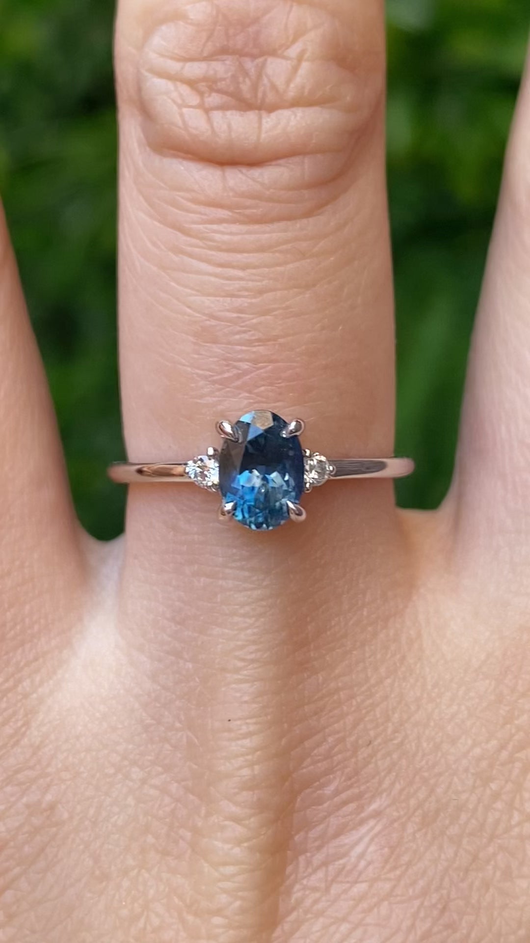 Emilie Ring, 1.17ct Blue Montana Sapphire