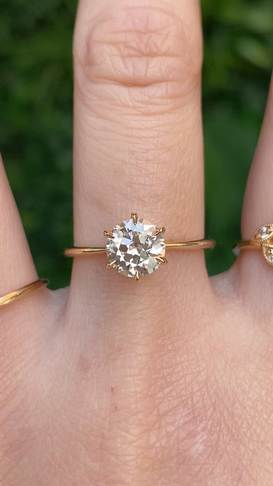 フローリンリング オールドマインカットダイヤモンド 1.15ct GIA鑑定書