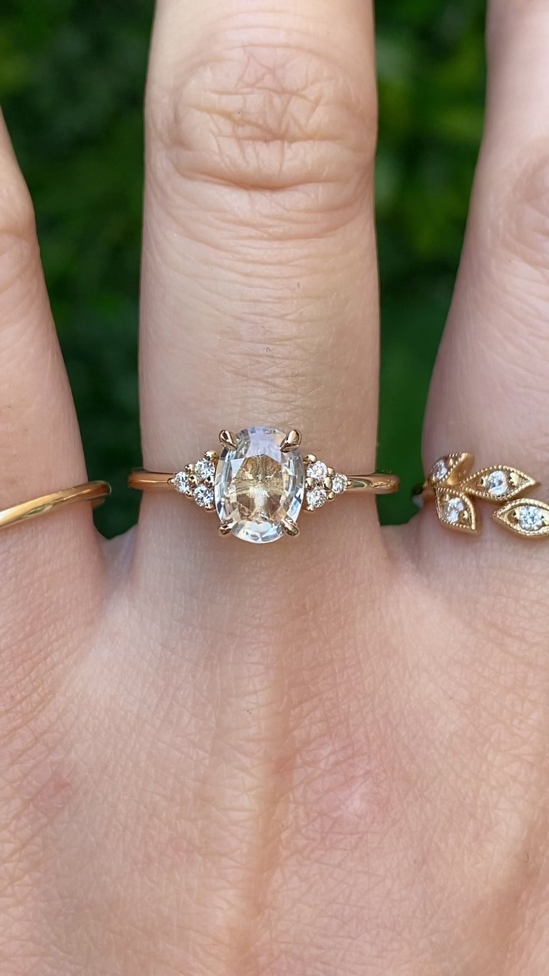 【一点物】テレサリング ・1.21ct・非加熱ライトブルーサファイア・K14YG