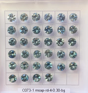 0.30ct Calibrated Round Montana Sapphires (4.0mm)