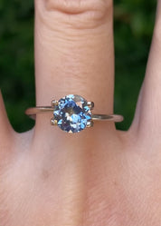 1.62ct Round Cut Blue Montana Sapphire SR481