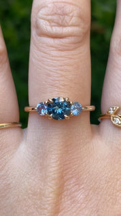 Juliette Ring, 1.10ct Teal Blue Montana Sapphire