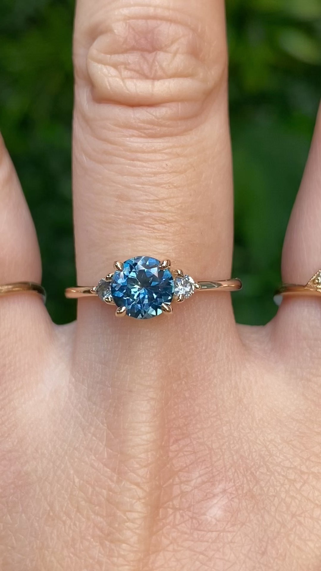 Emilie Ring, 1.24ct Teal Blue Montana Sapphire