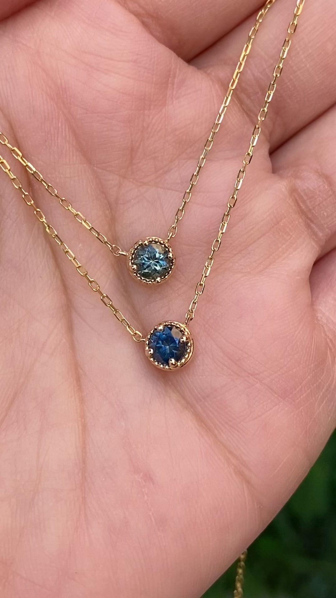 Dahlia 0.50ct Montana Sapphire Solitaire Necklace