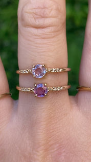 Eloise Ring, 0.35ct Unheated Pink & Purple Sapphire
