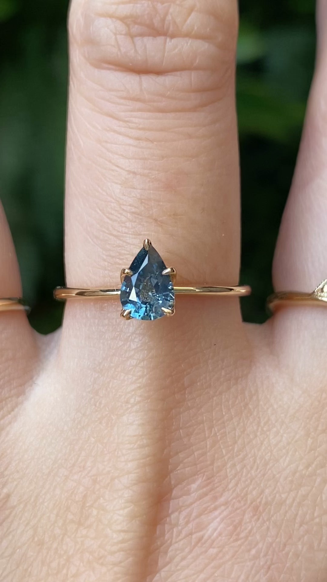 【即日配送】サラリング ・0.71ct・加熱モンタナ産ブルーサファイア・K14YG