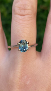 1.35ct Oval Cut Blue green Montana Sapphire Sapphire SO642