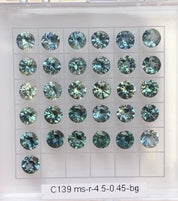 0.45ct Calibrated Round Montana Sapphires (4.5mm)