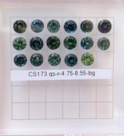 0.55ct Calibrated Round Queensland Sapphires (4.75mm) CS173