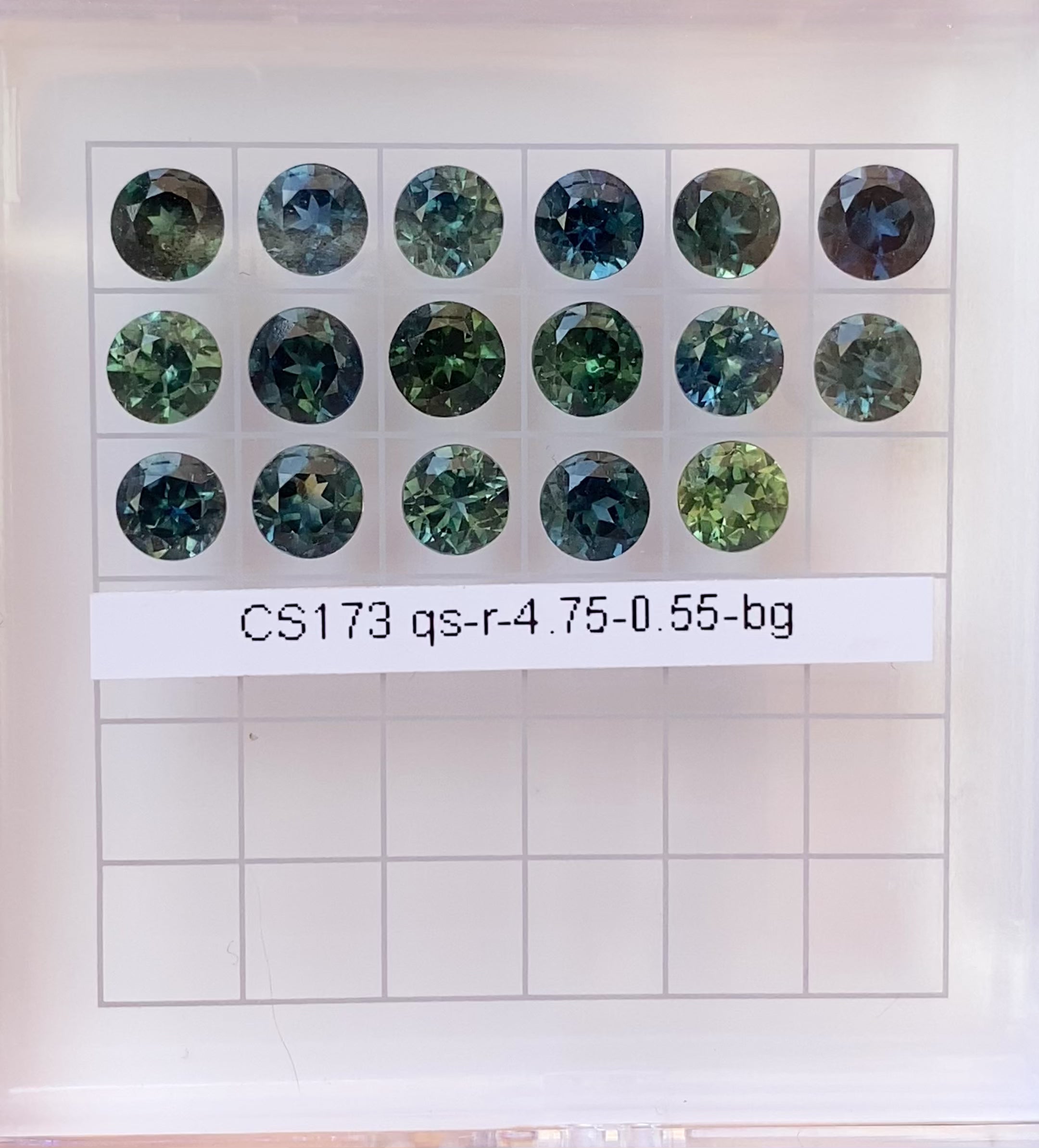 0.55ct Calibrated Round Queensland Sapphires (4.75mm) CS173