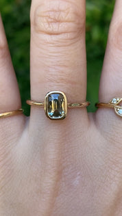 Riley Ring, 1.10ct Light Green Montana Sapphire