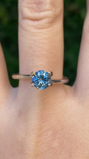 1.09ct Round Cut Blue Montana Sapphire SR508