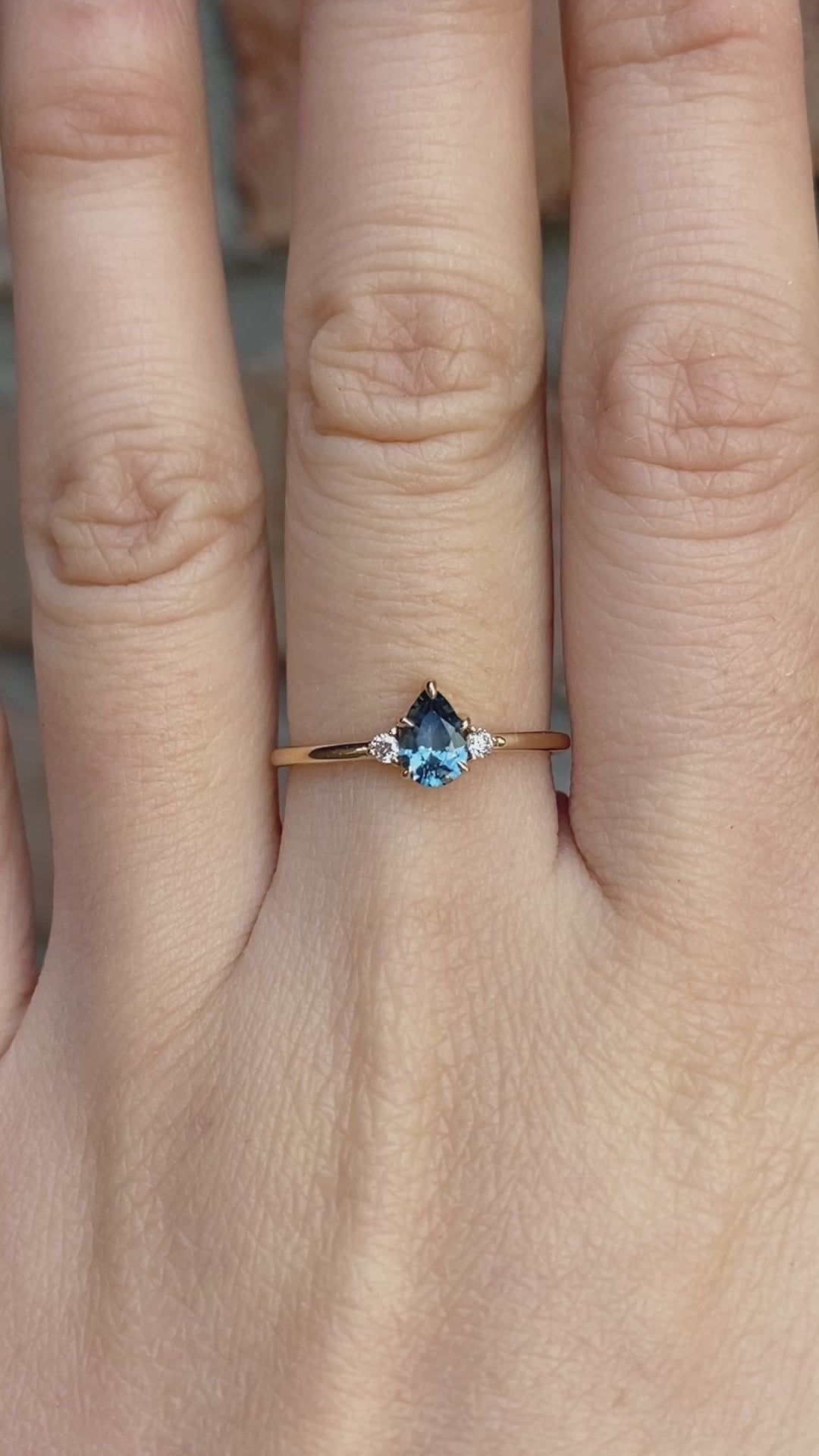 Emilie Ring, 0.45ct Montana Sapphire