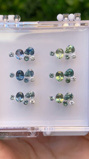 Stardust Sapphire Cluster Ring, Five Stones