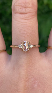 Emilie Ring 0.50ct Oval Rose Cut Diamond