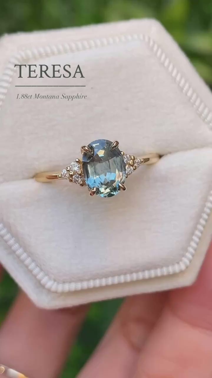 Teresa Ring, 1.88ct Montana Sapphire