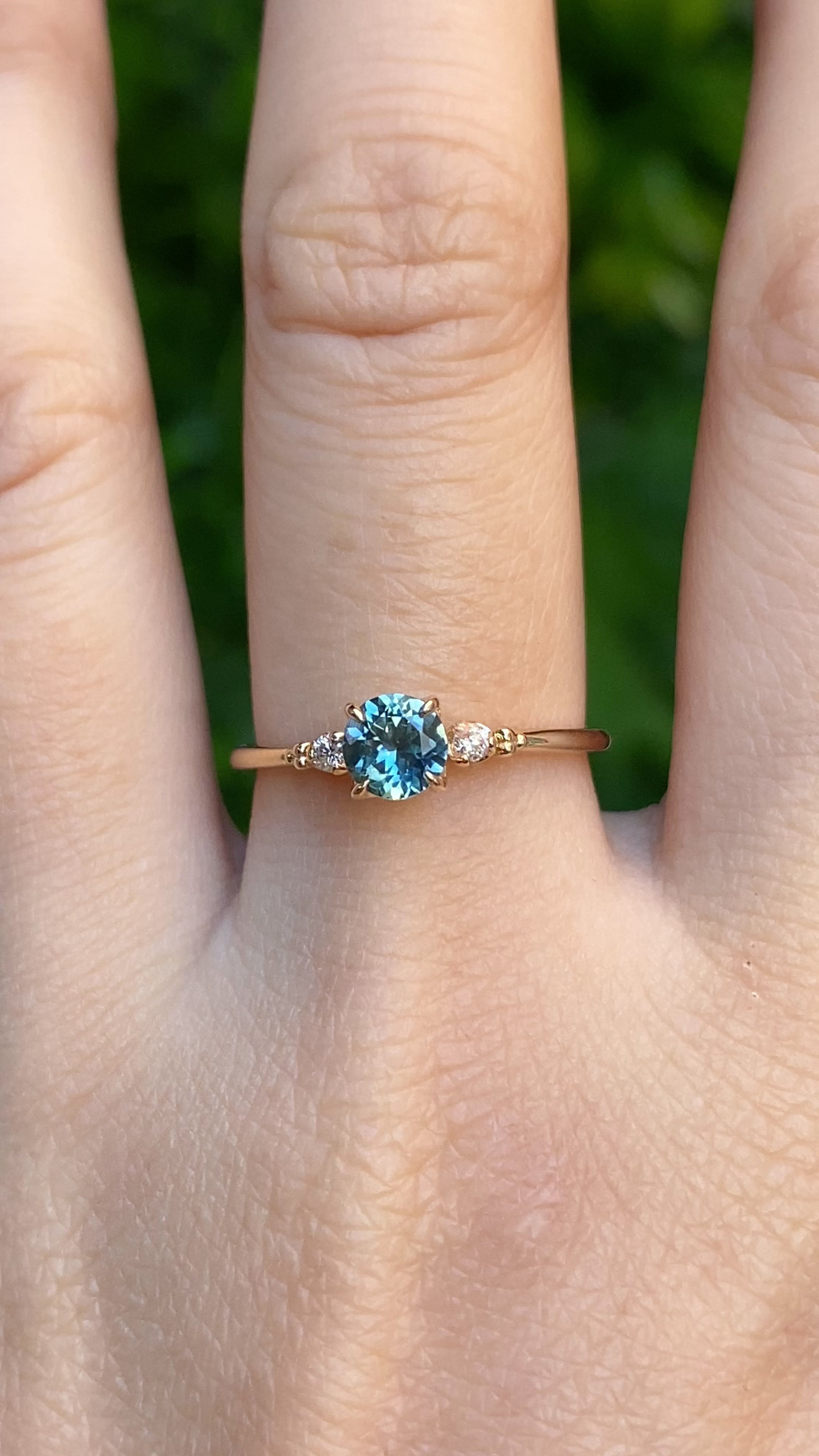 エステルリング ・0.60ct・加熱モンタナ産サファイア・K14YG