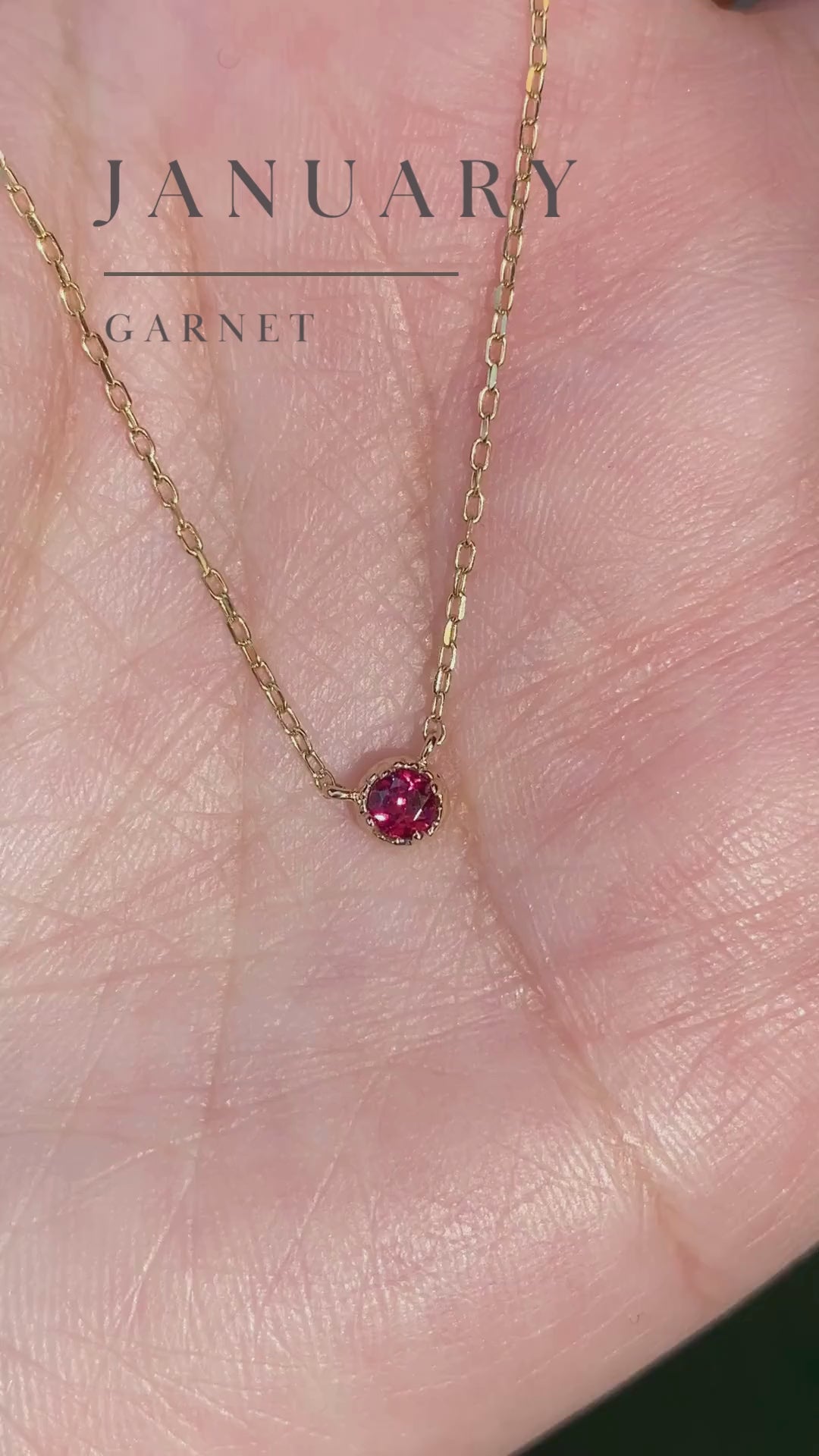 Dahlia Birthstone Solitaire Necklace