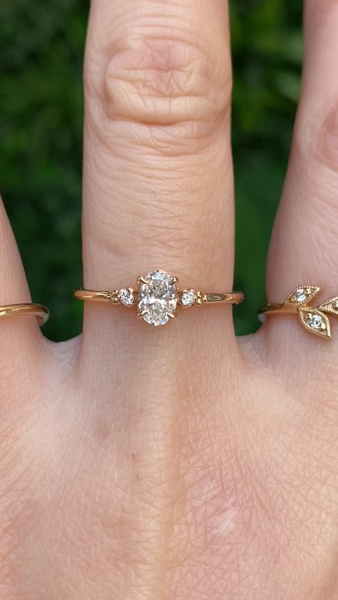 Estel Ring, 0.40ct Oval Diamond