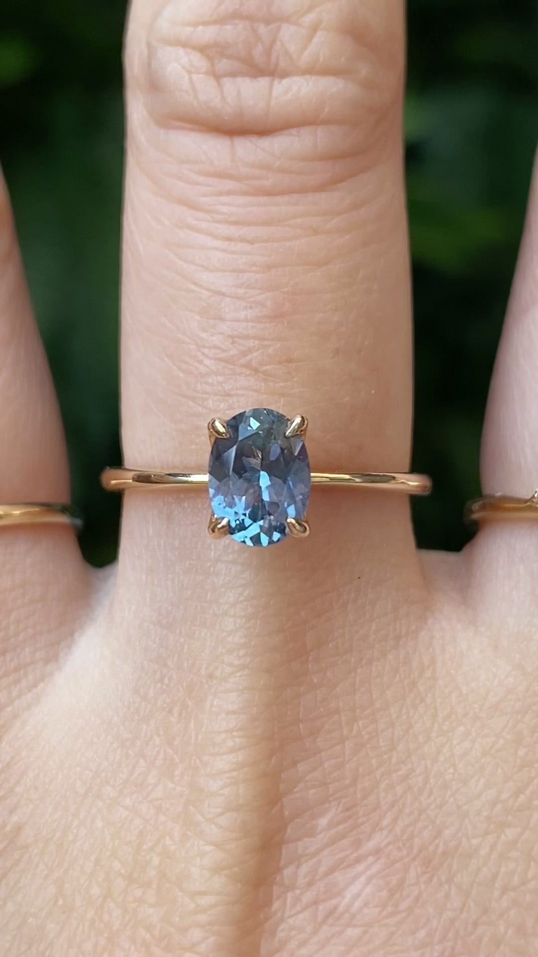 【一点物】サラリング ・1.21ct・加熱モンタナ産ブルーサファイア・K14YG