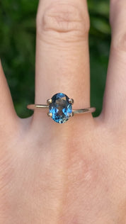 1.37ct Oval Cut Blue Montana Sapphire SO692