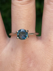 1.18ct Round Cut Blue Green Montana Sapphire SR485