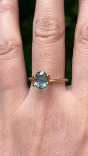 1.52ct Oval Cut Parti Blue Green Montana Sapphire SO456