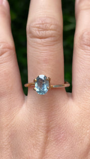 1.36ct Oval Cut Light Blue Montana Sapphire SO453