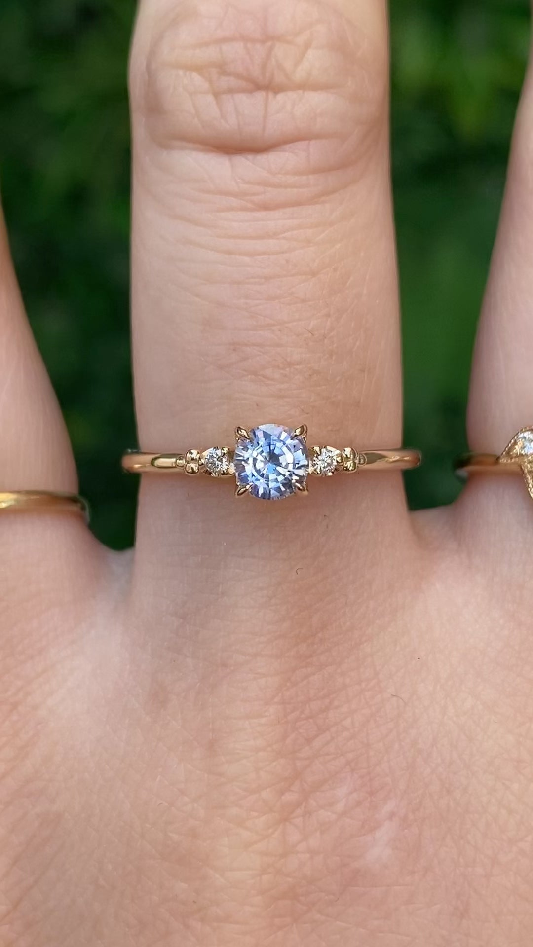 【即日配送】エステルリング ・加熱スリランカ産ブルーサファイア・K14G