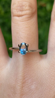 0.94ct Oval Cut Teal Blue Montana Sapphire
