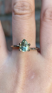 1.49ct Pear Cut Light Green Montana Sapphire SF321