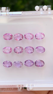 0.60ct Calibrated Oval Pink Purple Sapphires (7.0mm) CS120