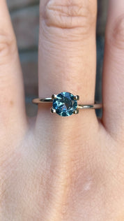 0.98ct ラウンドカット ティールブルーサファイア モンタナ産 SR266