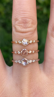 Mila Ring, 0.20ct Round Rose Cut Diamond