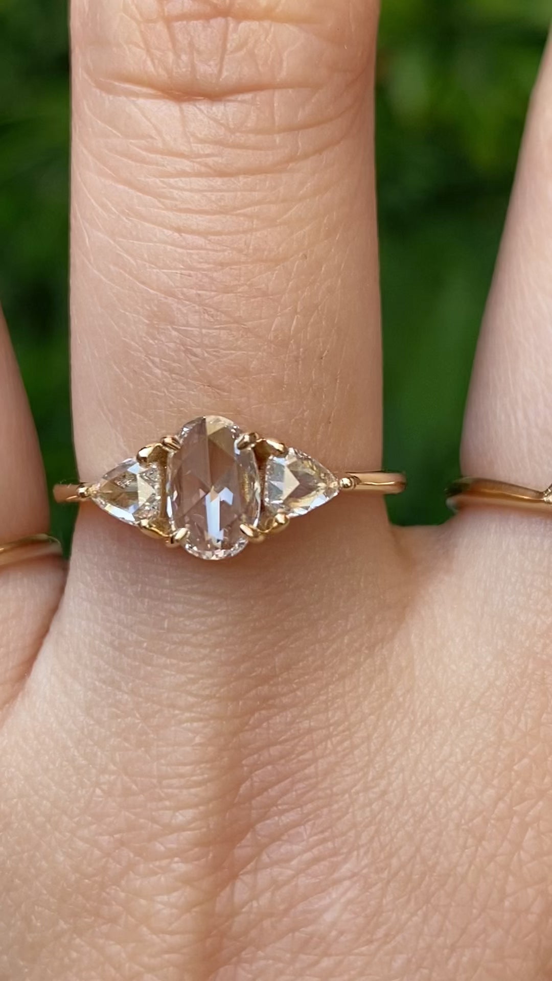 Madison Ring, 0.56ct Rose Cut Diamond, 14k Yellow Gold (One of a kind)