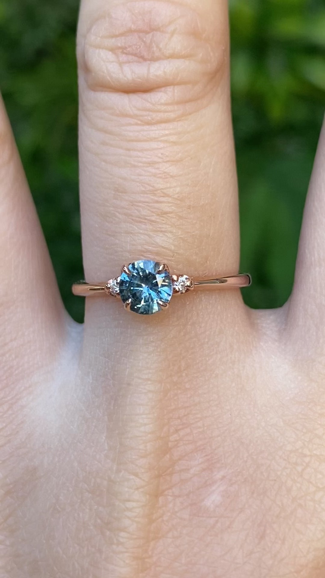 Sofia Ring, 0.66ct Blue Montana Sapphire