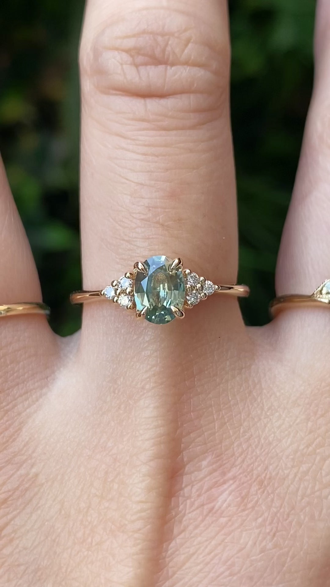 Teresa Ring, 0.84ct Green Montana Sapphire