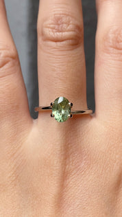 1.51ct Oval Cut Green Montana Sapphire SO435
